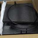 Kanwone 3 Tiered Serving Stand with White Porcelain Plates, 10" Round Tray, Dessert Table Display Set, Black Metal Stand, Versatile & Durable