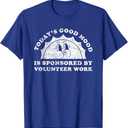 Funny Cute Retro Vintage Volunteer Work or Volunteer Worker T-Shirt, Size S