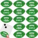 Eersida 100 Pcs Mental Health Awareness Items Bulk Green Mini Football Textured Rough Strips Football Stickers for Fundraiser Gifts