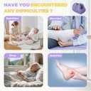 3D Heel Protectors Bed Sore Pillow Cushion for Pressure Sores,Foot Pillows Support Boot for Bedridden Patients SuppliesPurple 1 piece