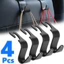 3Pack Hooks Compatible with The Bags Car Clips Front Seat Headrest Organizer Holder Auto Fastener Hangers Car Storage Interior Accessories(2PCS-Black)