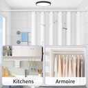 White Shower Curtain Rod 33 to 58Inch:Spring Tension Shower Rods for Bathroom Kitchen Doorway,1Inch Modern Heavy Duty Adjustable Tension Shower Curtain Rod No Drilling No-Slip Easy Install,White