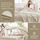 Comfort Spaces 100% Cotton Sheets Queen, Breathable & Ultra Soft Cotton Sheets, Naturally Cool Cotton Bed Sheets with 14" Elastic Pocket Fits up to 16" Mattress, All Seasons Sheet Set, Cream 4 Piece
