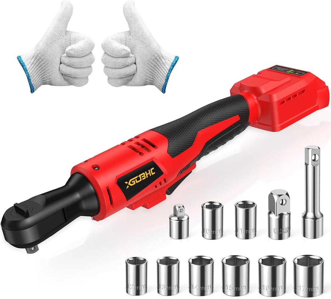 Cordless Ratchet for MWK M18 18V Battery (No Battery), 75Ft-Lbs Brushless Motor Electric Ratchet Set with 0-300RPM Variable Speed