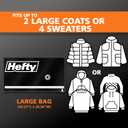 Hefty MAX Shrink-Pak Vacuum Seal Storage Bags for Clothing, Travel, Bedding | Tear & Water Resistant, Dual-Valve Space Saver Compression Bags - Large, 4-Pack