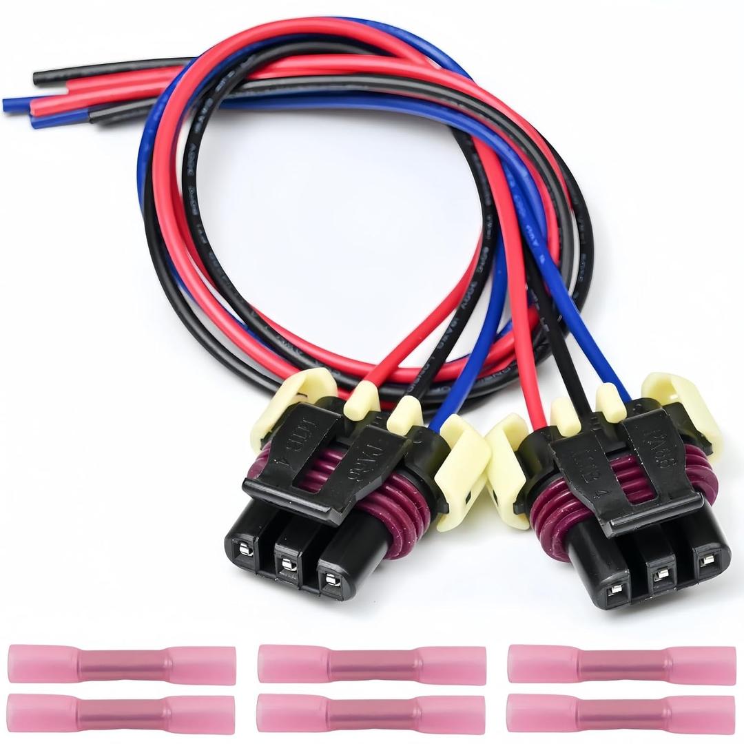 Front Turn Signal Light Connector Pigtail fit for Freightliner Cascadia 2008-2017 Columbia 2005-2012, Headlight Plug Wiring Harness Replaced OE# A0651907007