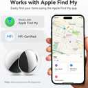 Air Tracker Tag-2 Pack, Smart Item Tags [Apple MFi Certified] | With Find My app (iOS Only), Key Finder Locator Luggage Tag for Keys, Bags, Wallets, Backpack, Suitcases, Replaceable Battery