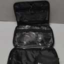 Elviros Hanging Toiletry Bag Removable Travel Bag PU leather Makeup Cosmetic Organizer Kit, Black