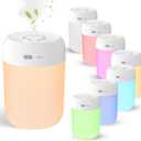 Portable Small Humidifier, 650ml Colorful Mini Humidifier for Bedroom, Office Desktop, Baby Room, Plants, Cool Mist Humidifiers (White)