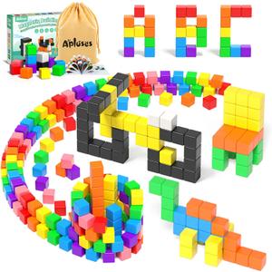 54 PCS Magnetic Blocks, Magnetic Building Blocks for Toddlers 3+, Montessori Toys, Magnet Cubes, Preschool STEM Educational Sensory Magnet Toys for Kids Ages 3-5 Year Old Boys and Girls