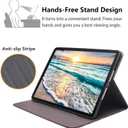 Case for iPad (A16) 11th Generation 11 Inch 2025, iPad 10th Generation 10.9 Inch 2022, Premium PU Leather Stand Folio Cover with Auto Sleep/Wake, Brown Cow Print