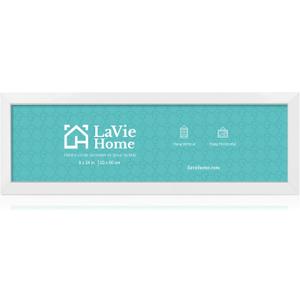 LaVie Home 8x24 Picture Frame White, Panoramic Picture Frame for Wall Decoration, Classic Black Minimalist Style Suitable for Decorating Houses, Offices, Hotels1 Pack