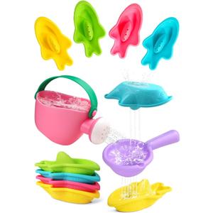 Fajiabao Bath Toys for Kids Ages 1-3 Toddler Bath Toys Mold Free for 2-4 Stacking Boat Water Table Pool Sand Bathtub Sensory Toys for Girls Boys Gifts