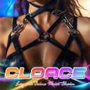 CLOACE Punk Leather Waist Chain Leather Adjustable Body Chain Belt Goth Rave Halloween Body Accessories Jewelry for Women (Black)