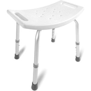 DMI Shower Chair Bath Seat for Tub or Shower Bench for Inside Shower, Made of Non Slip Aluminum with Plastic Seat, No Tools Needed, Adjustable Height, Holds Weight up to 300 Pounds, Bath Bench, White