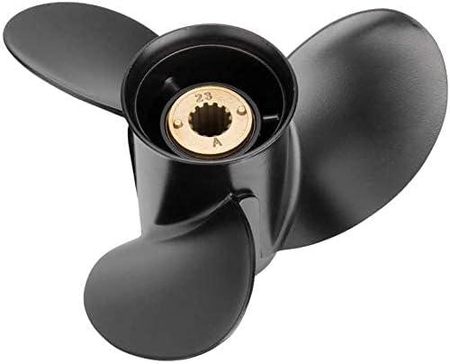 Upgrade OEM 13 Spline Tooth Aluminum Outboard Boat Propeller for Mercury Motos 30/35/40/45/50/55/60/70HP, Rh (10 1/2x13)