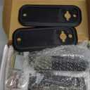 Mechanical Keyless Entry Door Lock with Handle,Stainless Steel Waterproof keyless gate Locks for Outdoor Fence,Mechanical Door Locks with with Keypad (Black,with Large Cushion)