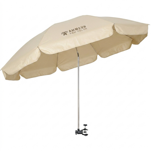 AMMSUN XL Chair Umbrella with Universal Clamp Adjustable 47 inches and 360-degree Swivel UPF 50+, Portable Clamp on Camping or Beach Chair, Stroller, Wheelchair, Golf cart