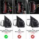 LH Door Mirror 5-Pins Compatible With 2021-2023 Ford F-150 5Pins Driver Left Side Textured Cover Manual Folding W/o Turn Signal Light & BLIS (Blind Spot Light) ML34 17683, ML34 17682, Without BLIS