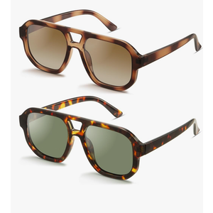 livho Trendy Polarized Square Aviator Sunglasses Women Men Square Eyewear Frame, Retro Sun Glasses for Women with h 2025 Shades