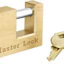 Master Lock 605DAT Shackle 15/16" Length x 7/16" Inner Width, 2" Body Width, Solid Brass Coupler Lock