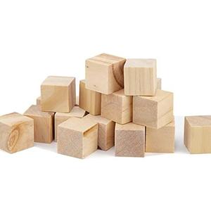 Wood Blocks for Crafts, Unfinished Wood Cubes, 3cm Natural Wooden Blocks, Pack of 30 Wood Square Blocks, Wooden Cubes for Arts and Crafts and DIY Projects, Size:1.18"