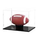 Football Display Case Full Size, Acrylic Clear Box with Stand, UV Protected Memorabilia Holder, for Autographed Football Fans & Collectors, Sports Collectibles