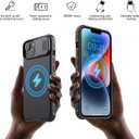 Nillkin iPhone 14 Plus Magnetic Case With Camera Cover, Compatible With MagSafe, CamShield Pro 5G Car Mount Case 6.7'', Built-in Magnet Circle (Black)