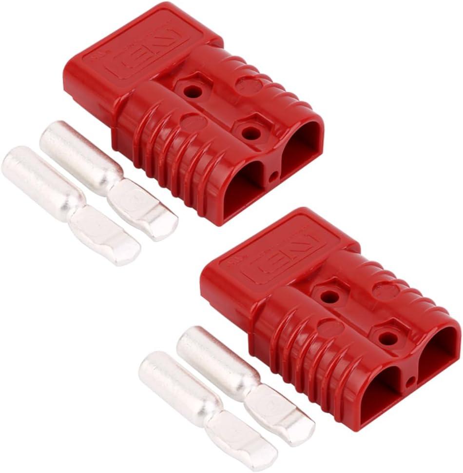 350 Amp 600 V Battery Quick Connector 350A Battery Power Connector (350A 2PC Red)