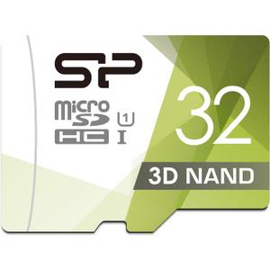 Silicon Power 32GB 3D NAND High Speed MicroSD Card with Adapter