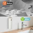 Cotton Pad Holder, Wall Mounted Cotton Rounds Holder Dispenser Face Pad Holder Makeup Organizers Containers for Bathroom (White)