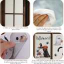 6 Sheet Halloween Window Clings, 11.81x7.87in Glass Window Decoration Stickers with Vintage Ghost Evil Pumpkin Bat for Halloween Party Supplies