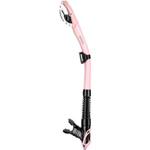 Aegend Dry Snorkel, Dive Mask Easy-Breath Free Diving Snorkel for Snorkeling Scuba Diving Freediving Swimming, with Top Dry Valve and Food-Grade Silicone Mouthpiece (Pink)