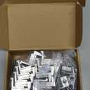 Anbte Solar Panel Mounting Brackets 30-50mm Adjustable, 10pcs Aluminum Solar Panel End Clamp Include 10*Screw M8 and 1*Wrench, Solar Mount Kit for Metal Roof, Tin Roof, Flat Roof, Sheet Roof, Silver