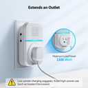 TECKNET Wireless Doorbell, Self-Powered Doorbell, 0-110db Plug-through Wireless Doorbell Ringer for Homes Classroom, IP66 Waterproof 1300ft Door Chime with Extra Socket, 60 Chimes, LED Light (White) 2 Pack