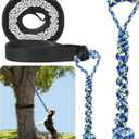 Dog Bungee Tug Toy, 14.5 Ft Adjustable Length Tether Tug Outdoor Toy, Interactive Dog Toys to Keep Them Busy, Includes Bondage Rope and Chew Rope