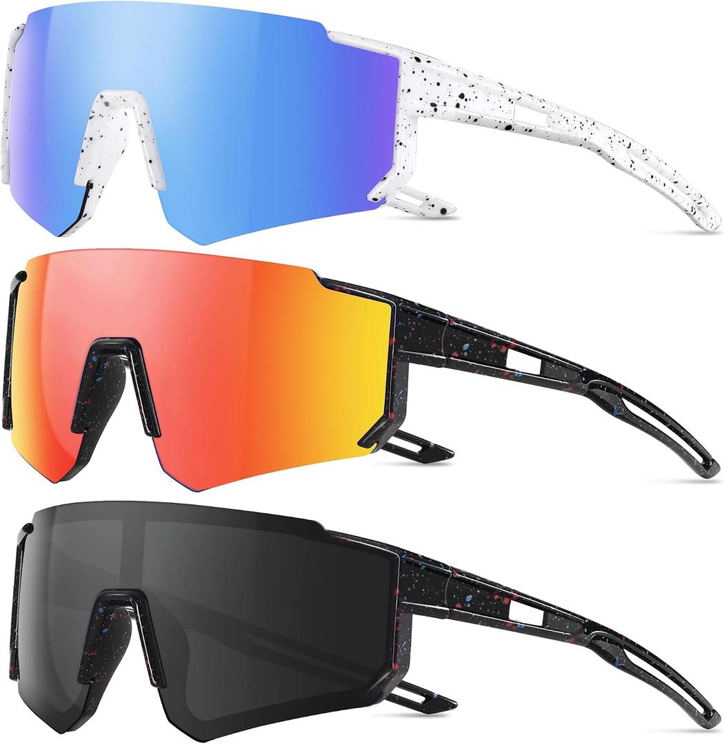 Kids Sunglasses Polarized - UV400 Protection Boys Youth Cycling Goggles Baseball Sunglasses with Glasses Strap