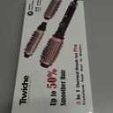 Thermal Brush Set, 3-in-1 Non-Blowing Heated Round Brush with Adjustable Temp, Fast Heating Titanium Ceramic, Dual Voltage, Hair Curling Iron with Detachable Barrels (1.18/1.5/1.77")