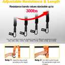 WELSPO Pull Up Assistance Bands, Adjustable Heavy Duty Resistance Band for Pull Up Bar, Pull Up Assist Bands with Feet Rest for Strength Training, Home Fitness Workout Equipment, Height Adjustable