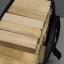 GOTHINK Giant Tumbling Tower Game, Super Large 51pcs Wooden Blocks Stacking Game, Stacking Up to 5.5 Feet, Timber Blocks with Carry Bag, Jumbo Blocks Outdoor Indoor Game Toy Gift for Kids and Adults