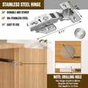 Pocket Door Hardware 18in Hidden Sliding Kit for Inset Doors 2PCS