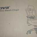 Ticova Ergonomic Office Chair - High Back Desk Chair with Adjustable Lumbar Support, Headrest & 3D Armrest - 130Rocking Mesh Computer Chair, 70D x 26W x 54H cm