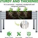 DIIYIV Galvanized Raised Garden Bed with Legs,48×24×30in Elevated Planter Box for Backyard,Outdoor Garden, Patio, Balcony, 350lb Capacity,Silver
