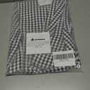 Womens Plaid Pants Black and White Checkered Skirt Pants Elastic Waist Wide Leg Flowy Palazzo with Pockets Casual Trousers (X-Large)
