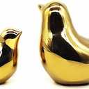 Small Animal Birds Statues Home Decor Modern Style Gold Decorative Ornaments for Living Room, Bedroom,Cabinets, Office Desktop (2 Pack)