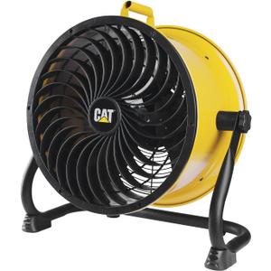 CATERPILLAR (HVD-14AC) High Velocity 14" Drum Air Circulator Fan with Heavy Duty Industrial Grade 360-degree Adjustable Drum Head, and 2300 CFM Dual Ball Bearing 4-speed Motor, Yellow (Floor)