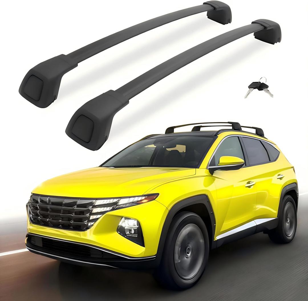 Nextgen Roof Rack Cross Bars for Hyundai Tucson 2022-2026 SEL N Line Limited NX4 Blue Hybrid XRT SE with Side Rails Lockable Crossbars Surfboards Kayaks Canoe Luggage