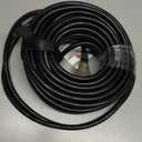 50 FT 12 Gauge Extension Cord Outdoor, Heavy Duty Weatherproof & Flame Retardant Black 3 Prong Power Cord with Light, Outside for Lawn & Garden, 15 Amps 1875 Watts 125 VAC 12AWG SJTW, ETL Listed