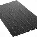 VEVOR 4" Rise Rubber Threshold Ramp, 3 Channels Cord Cover Door Ramp, No-Slip Surface, 2200 Lbs Load Capacity Rubber Ramp for for Home Doorways Driveways Curb Home Steps, 41.8" L x 24" W x 4" H, 65lbs