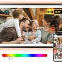 Frameo 15.6" Large Digital Picture Frame with LED Light 1920 x 1080 IPS FHD Touch Screen WiFi Electronic Photo Frame 32GB Memory Auto-Rotate Slideshow Wall-Mounted Share Photos/Video Remotely Anywhere